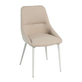 Chaise Rembourrée Marston Sable Pieds Ivoire | Ukukhome